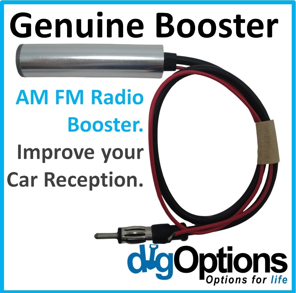 !Car Inline Antenna Aerial Radio Signal Reception Amplifier Amp Booster