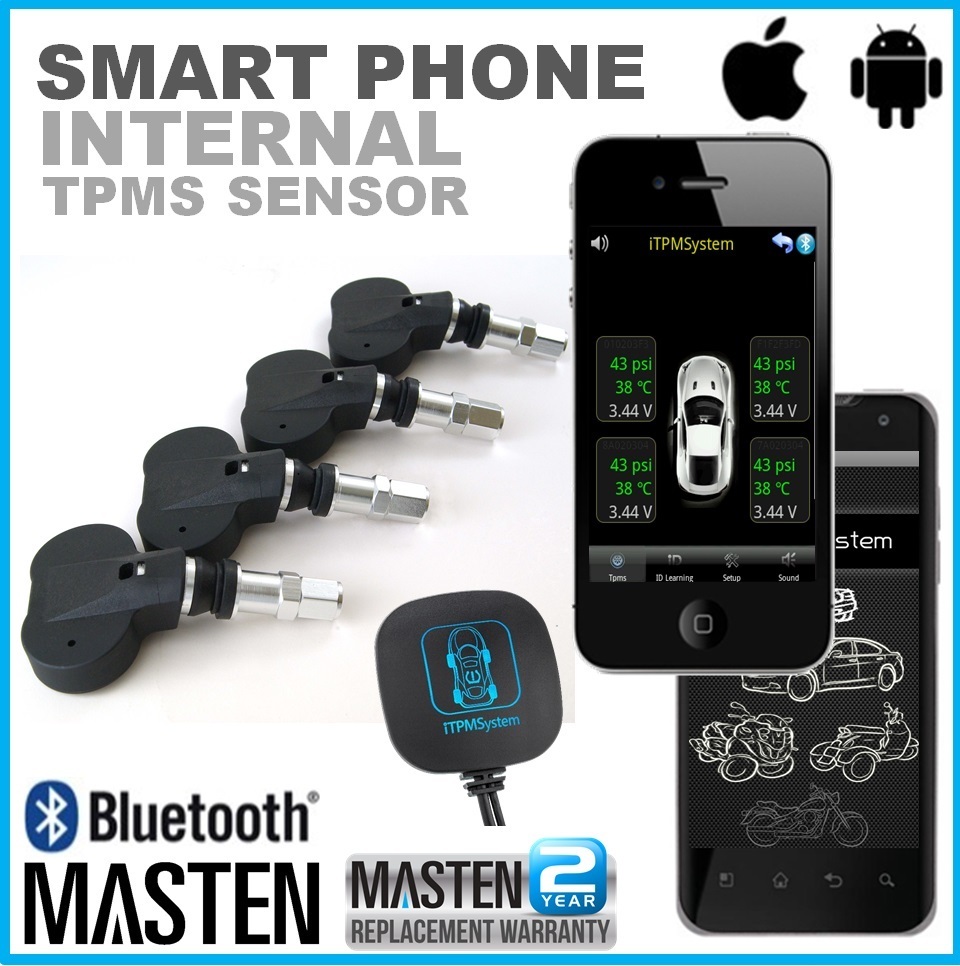 Bluetooth TPMS Tyre Tire Pressure Monitor System Car Motorcycle Android