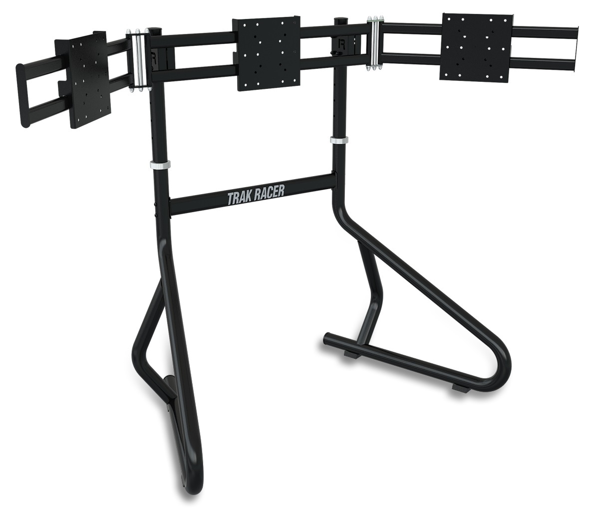 !Triple 3 Monitor Floor Mounting Gaming Event Stand Holds 3545" TV