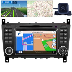 For MERCEDES C CLASS W203 04 -08 GPS Bluetooth Car Player Navigation Radio Stereo CAM