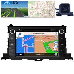 For Toyota Kluger 9" 14-16 GPS Bluetooth Car Player Navigation Radio Stereo DVD Inc Camera