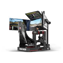 TRAK RACER Freestanding Quad Monitor Stand - up to 45" Displays | MS-FM-QD-AU