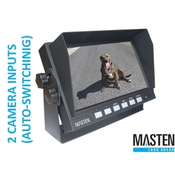 7 inch TFT-LCD Car Monitor Backup Camera 2 Inputs Full Colour 