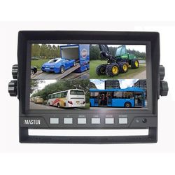 7 TFT LCD Car Monitor Waterproof Backup Rear View Quad View Video 4 Inputs RCM-71QS