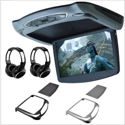 Flip-Down Display 10.1" Screen Roof Mount Monitor w/1080P FHD HDMI USB Support Rear View Backup Cam RM-07