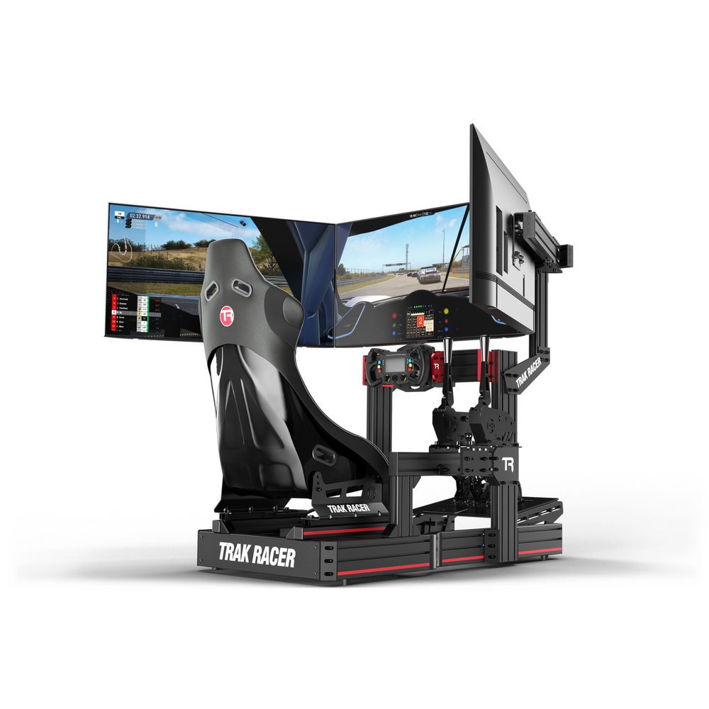 TRACK RACER TR8020 Black Cockpit-Mounted Monitor Stand with Triple Monitor Mount KIT-TR80TRICM-BLK2