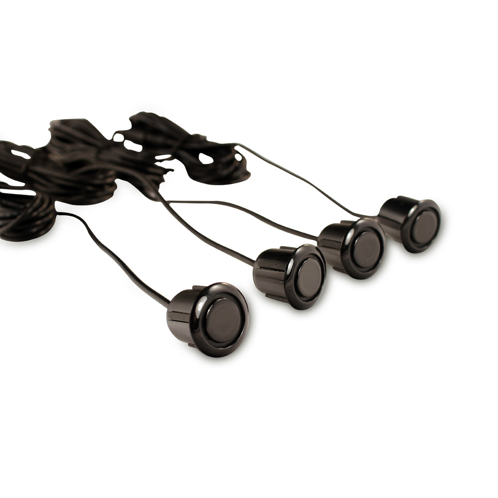 4 Front Black Gloss System Reverse Sensor Kits Requires Parking Plug Bumper Park PS-SP4-BG