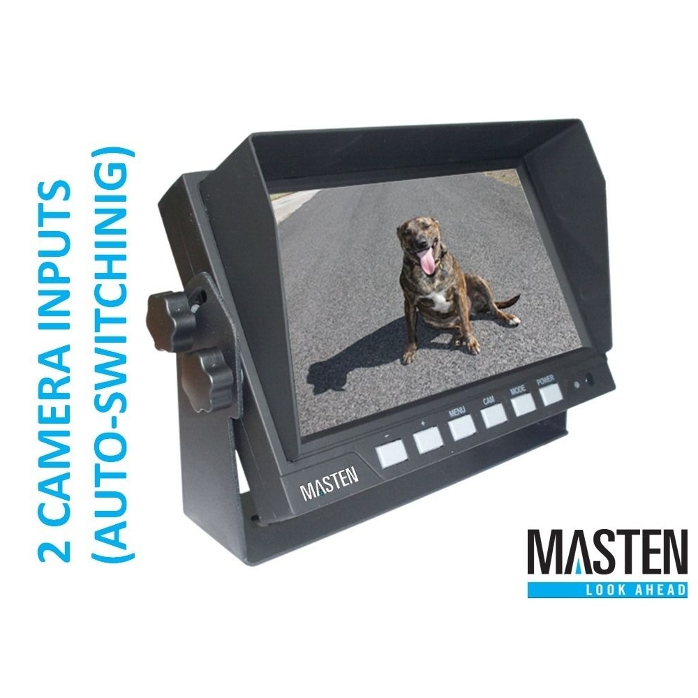 7 inch TFT-LCD Car Monitor Backup Camera 2 Inputs Full Colour 