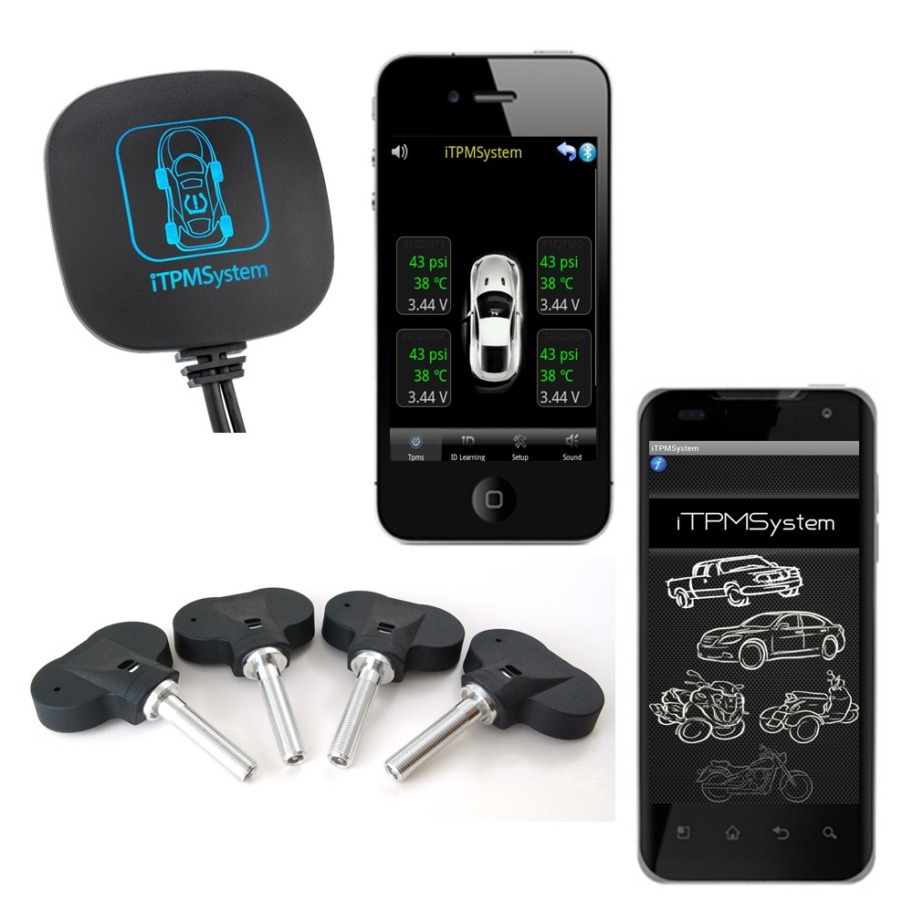Bluetooth TPMS Tyre Tire Pressure Monitor System Car Motorcycle Android