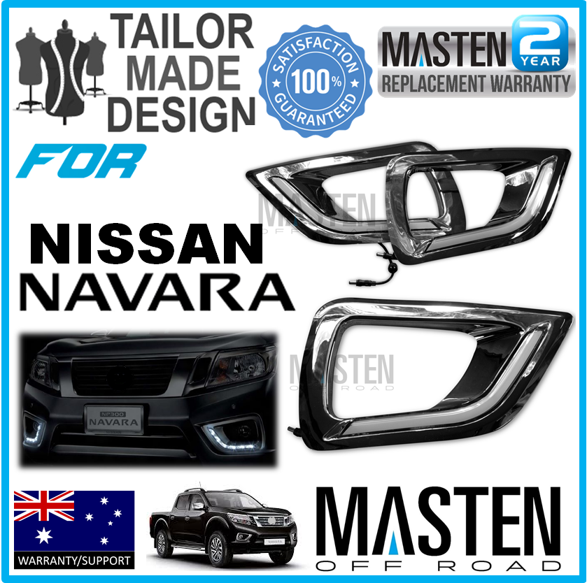 CHROME FOG LAMP LIGHT COVER TRIM FOR NISSAN NAVARA//NP300 2015 SET OF2