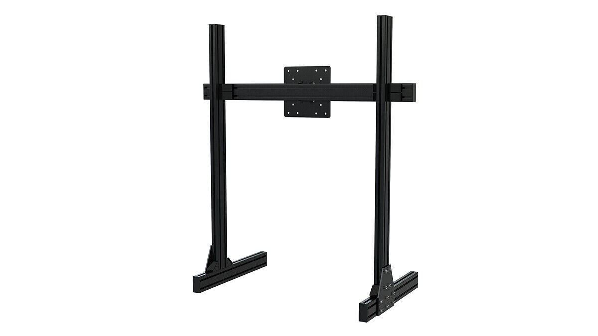 TR8020 Black Aluminium Floor Single Monitor Stand with VESA Mount ...