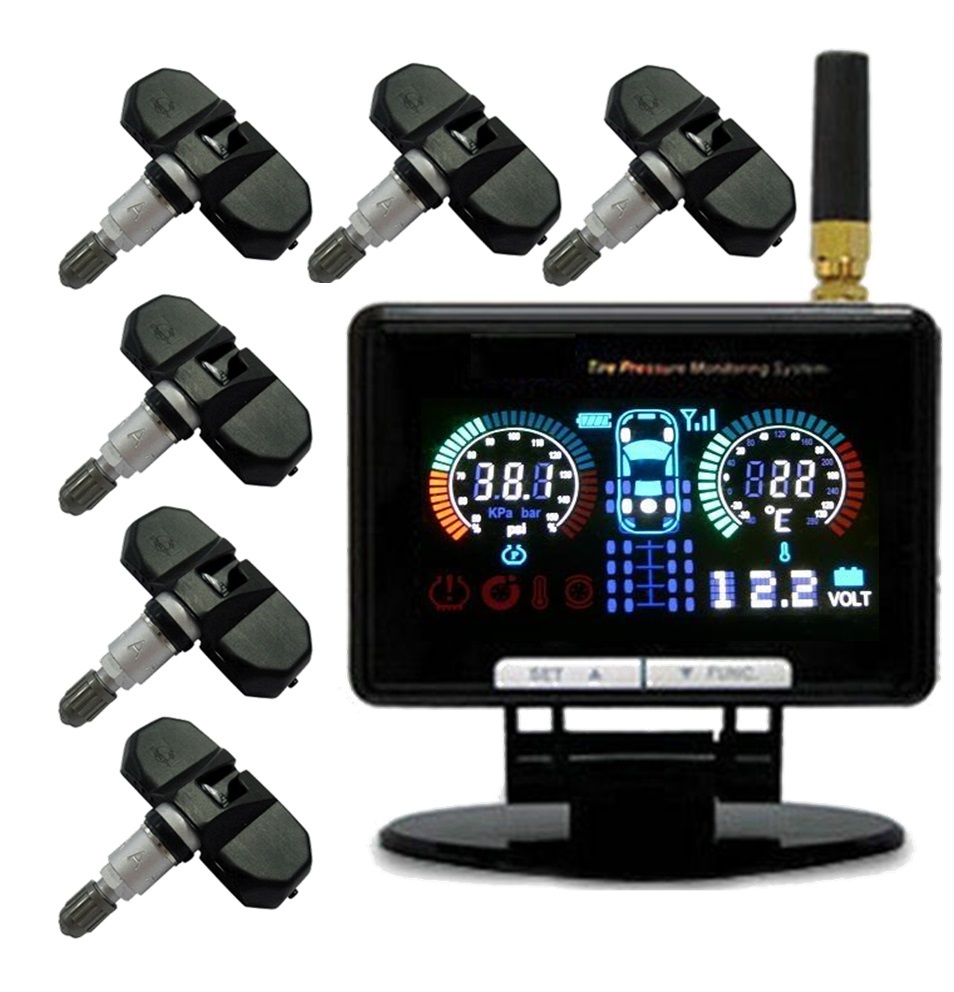 TPMS Tyre Pressure Monitoring System Car 4wd Caravan 6 Internal Sensors 12v24v