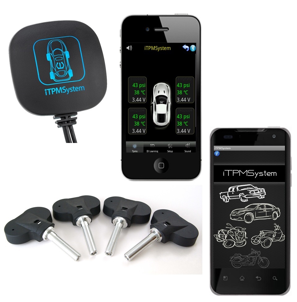 Bluetooth TPMS Tyre Tire Pressure Monitor System Car Motorcycle Android