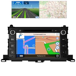 Demo GPS Bluetooth Car Player Navigation Radio Stereo DVD For Toyota Kluger 9" 14-16