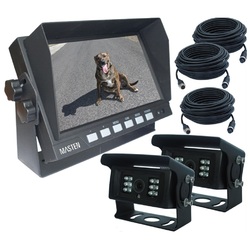  7" HD Monitor & Premium CMOS 2 Camera Horse Float Camera Kit Night Vision 