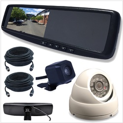 4.3 LCD Rearview Mirror Monitor with 2 Inputs Vehicle Specific Mount INC Cam Kit KIT-CAM15-M