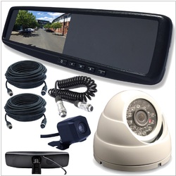 4.3 LCD Rearview Mirror Monitor with 2 Inputs Vehicle Specific Mount Camera  INC KIT-CAM16-M