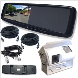 LCD 4.3 Rearview Mirror Monitor with 2 Inputs Universal Clip OnStyle 700TV Lines KIT-CAM18-M
