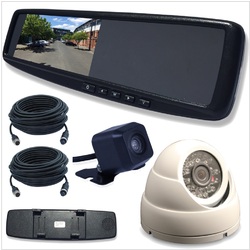  4.3 LCD Rearview Mirror Monitor with 2 Inputs Universal Clip OnStyle INC CAM KIT-CAM19-M