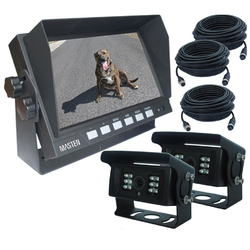 7" HD Monitor & 2 X Premium CCD Reverse Camera Horse Float Kit Reversing 700TVL KIT-CAM9-M