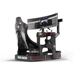 TRAK RACER TR8020 Black Cockpit-Mounted Single Monitor Stand with VESA Mount - for displays up to 80" KIT-TR80SMLSINCM-BLK2