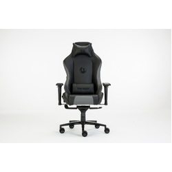 TRAK RACER KNIGHT Gaming Chair - Office Computer Racing PU Leather Executive Black Grey Race KNIGHT-G