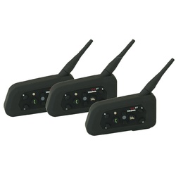 3 x 6 Rider Motorbike Bluetooth Intercom up to 1000m Take Calls Stream Music