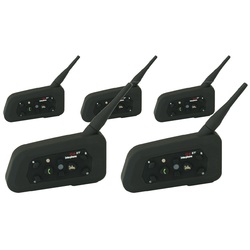 5 x 6 Rider Motorbike Bluetooth Intercom up to 1000m Waterproof Stream Music