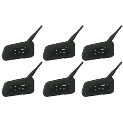 6xPremium Rider Motorbike Bluetooth Intercom upto 1000m Stream Music Waterproof