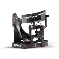 TRACK RACER Cockpit-Mounted Single Monitor Stand - up to 80" - Display Centre Profile 800mm Long | MS-CM-SML-AU