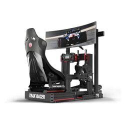 TRAK RACER Freestanding Single Monitor Stand - up to 80" - Center Profile 800mm Long | MS-FM-SML-AU
