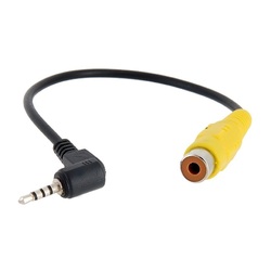 3.5mm RCA Car Reverse Camera Adapter To 2.5mm Jack GPS AV-IN Plug Cable AV 