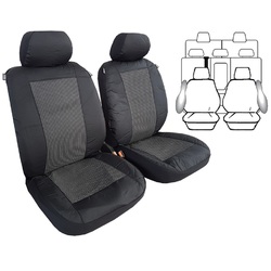 Tailor Made Custom Seat Covers Prado 3 Rows Airbag Safe Waterproof Outback Poly Canvas Charcoal for Toyota Prado 120 Series 02/2003-10/2009 