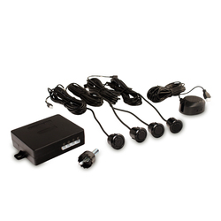4 Reverse Parking Black Gloss Sensor Kit Audio Alarm Buzzer for Plastic Bumpers Black PS-4PL-BG