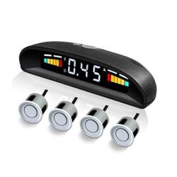 Comprehensive Wireless Parking Assistance System with 8 Sensor Kit with Buzzer and colour LED display - Plastic bumper PS8-W-B