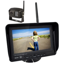 2.4GHz AHD 720P Wireless Camera System 7" Quad-View Monitor Kit Car Truck Digital Horse Float