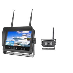 Wireless Waterproof 7" Quadview Monitor+Camera Kit Rear View Car Truck Kit IR Horse Float RK-W770-1