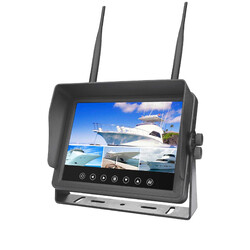 2.4GHz HD Wireless 7" Quad View Monitor Reverse Rear View Car Truck Kit IR Horse Float