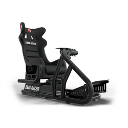 TRACK RACER RS6 MACH 3 Black Racing Simulator and GT Style Fiberglass Seat RS6-03-B-SEAT3