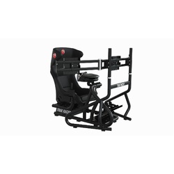 TRAK RACER BUNDLE RS6 MACH 3 Gaming Cockpit and Triple 22-33 Inch Monitor Stand RS6-03-B-TM27-3