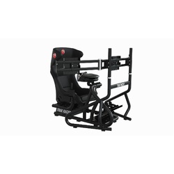 TRACK RACER BUNDLE RS6 MACH 3 Gaming Cockpit and Triple 22-33 Inch Monitor Stand RS6-03-B-TM27-3
