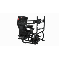 TRAK RACER BUNDLE RS6 MACH 3 Gaming Cockpit and Triple 34-45" Monitor Stand RS6-03-B-TM37-3