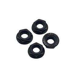 TRACK RACER M8 Flange Nuts - Set of 4 Commonly used on Pedal Mounts