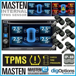 TPMS Tire Pressure Monitor System 6 Internal Valve 22 Sensors DVD Video Car Set
