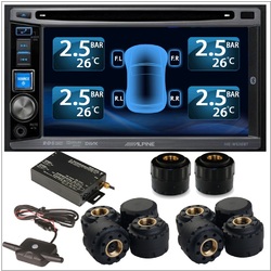 TPMS Tire Pressure Monitor System 10 External Cap 22 Sensors DVD Video Car