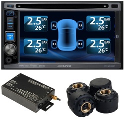 TPMS Tire Pressure Monitor System 4 External Cap22 Sensors DVD Video Car Module