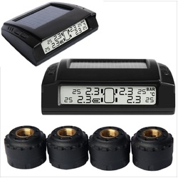  Solar Power TPMS Tyre Pressure Monitoring System LCD 4 External Sensors 4x4 PSI Diagnostic Tools | TP-15