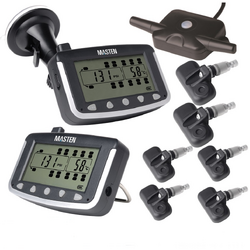 6 TPMS Tyre Pressure Monitoring System Caravan Truck RV Sensor LCD 4WD Wireless 4x4 TP-21-6-E