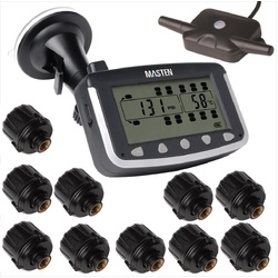 10 Truck TPMS Tyre Pressure Monitoring System Caravan Truck RV Sensor LCD 4WD Wireless 4x4 TP-24-10