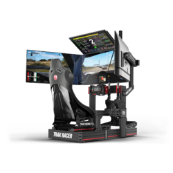 Trak Racer Black Cockpit-Mounted Monitor Stand with Quad Monitor Mounts and VESA Mounts TR80-4MCM-BLK2